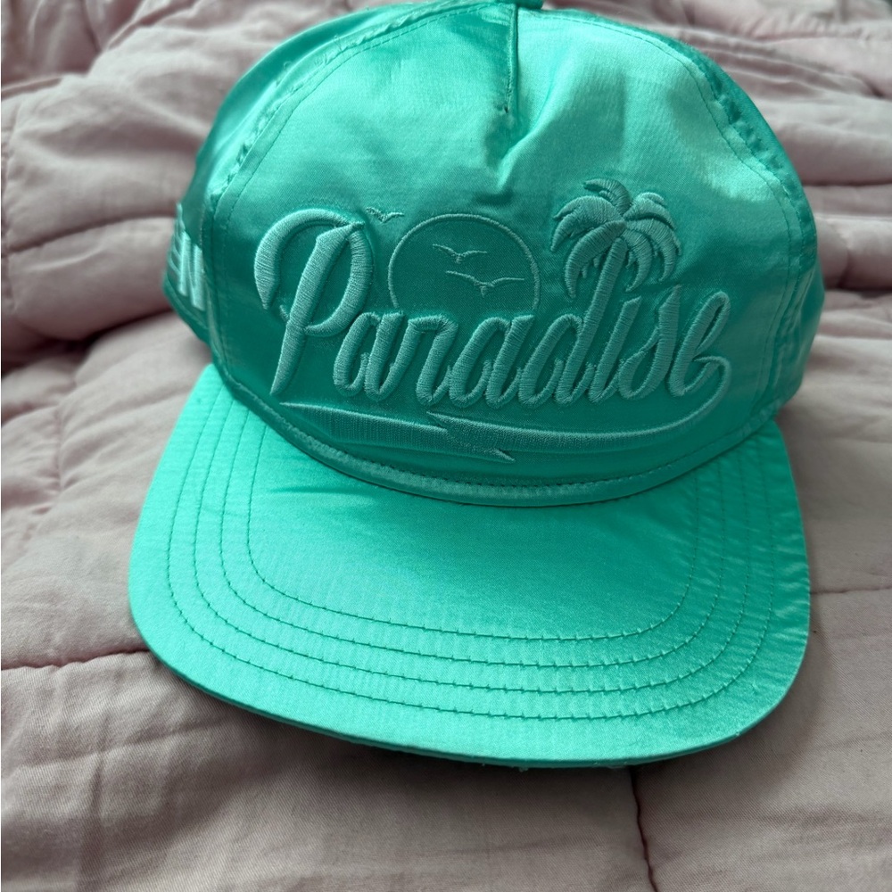 NEFF Vintage Paradise Embroidered Satin Hat Cap - Teal